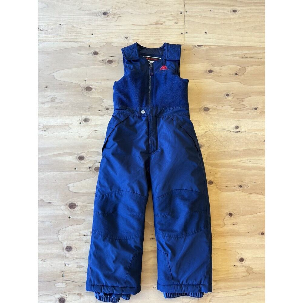 Snozu Bib Snowsuit Kids Unisex 5 Blue Fleece Vest Winter Pants One Piece